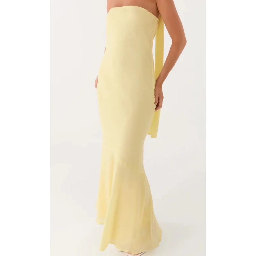 Peppermayo Under The Pagoda Maxi Dress Yellow Size 4 New With Tags - Picture 2 of 10